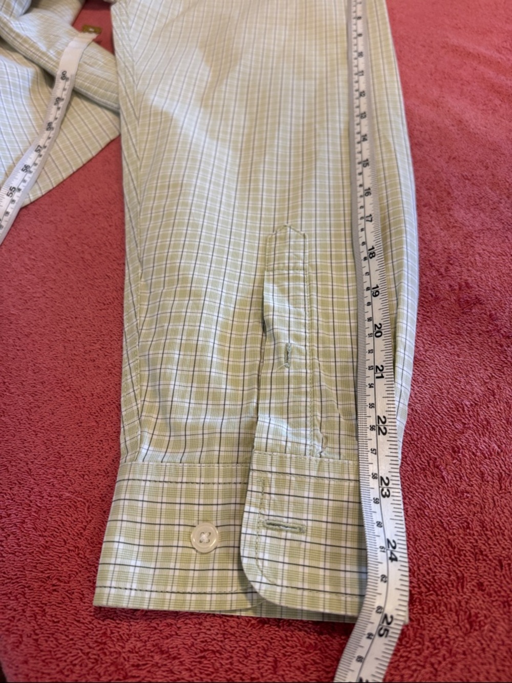Eddie Bauer Light Green Plaid Long-Sleeve Shirt - Picture 11 of 12